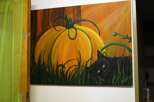 Traditional  Pumpkin and Cat